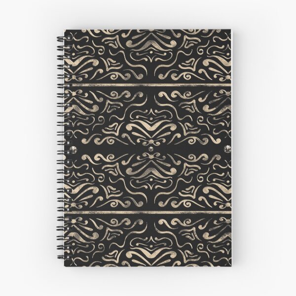 Item preview, Ornamental Bronze Pattern on Black designed and sold by AdinaRose.