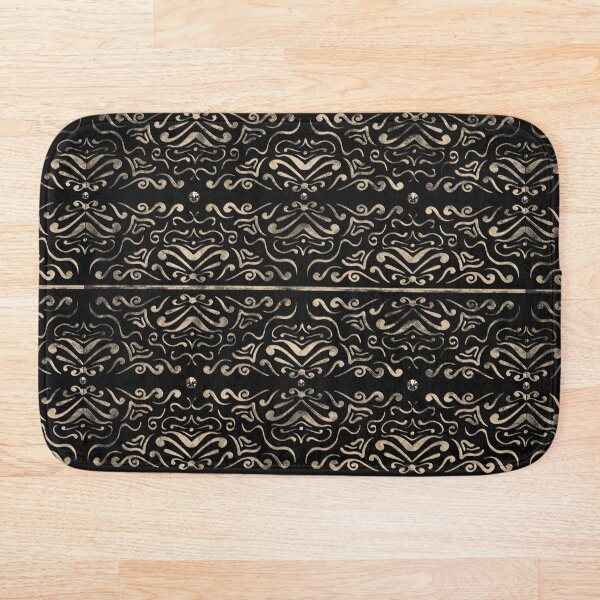 Item preview, Ornamental Bronze Pattern on Black designed and sold by AdinaRose.