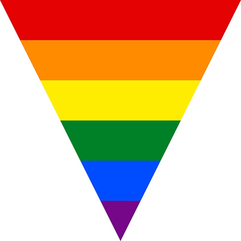Gay Triangle With Rainbow 104
