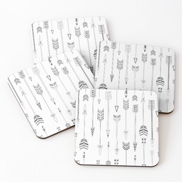 Item preview, Boho Arrow Pattern Black and White designed and sold by AdventureTee.