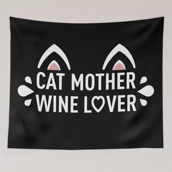Item preview, Cat Mother Wine Lover - Black designed and sold by ClaudiaGrosso.