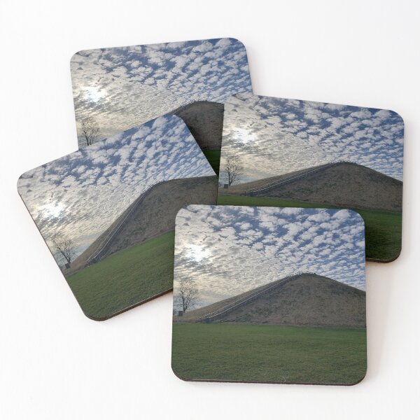 Item preview, Miamisburg Mound and a beautiful sky full of fluffy clouds designed and sold by Sarah Denny.
