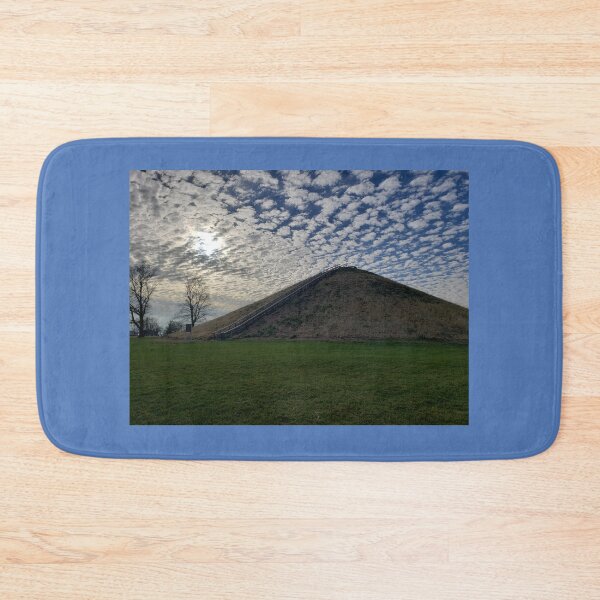 Item preview, Miamisburg Mound and a beautiful sky full of fluffy clouds designed and sold by Sarah Denny.