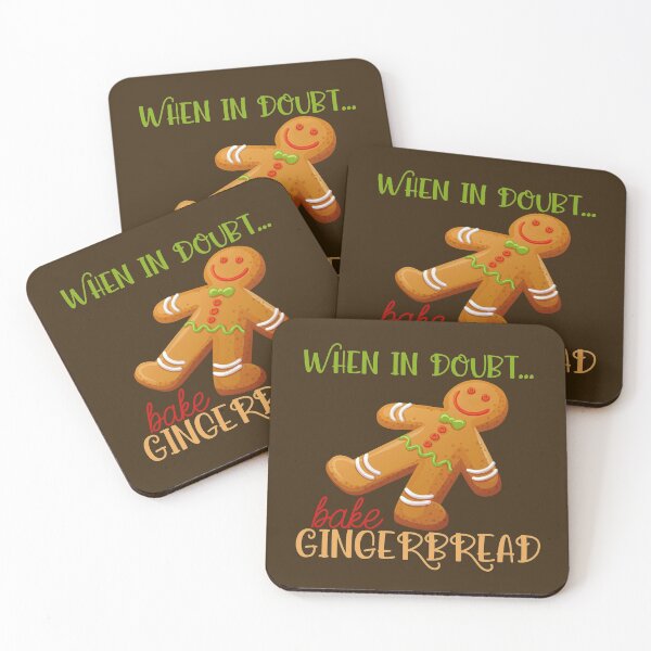 Item preview, When in Doubt...Bake Gingerbread - Brown Background designed and sold by PawsitiveMum.