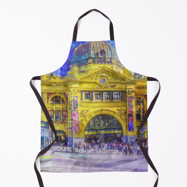 Artikelvorschau, Melbournes Flinders Street Station Aquarell entworfen und verkauft von Steven Jodoin.