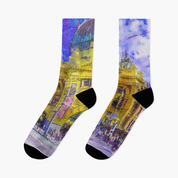 Item preview, Melbournes Flinders Street Station Watercolor designed and sold by Steven Jodoin.