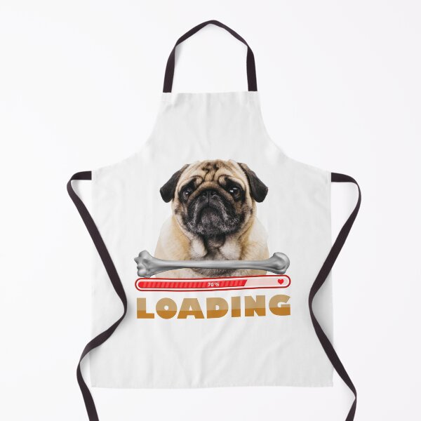 Item preview, Pug Is Waiting In Front Of A Bone Loading designed and sold by DELMEO.