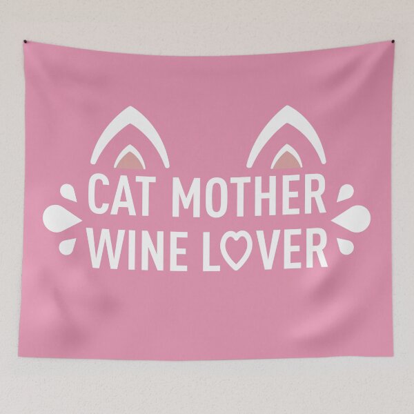 Item preview, Cat Mother Wine Lover - Pink designed and sold by ClaudiaGrosso.