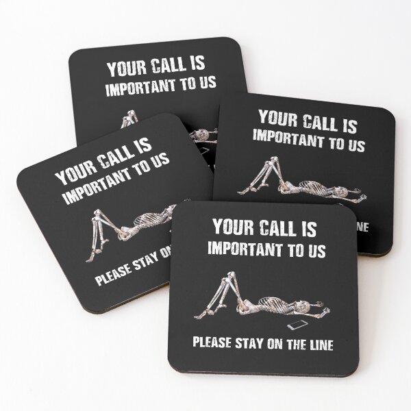 Item preview, Your Call is Important to Us skeleton - TELEPHONE FRUSTTRATION designed and sold by Danicus666.