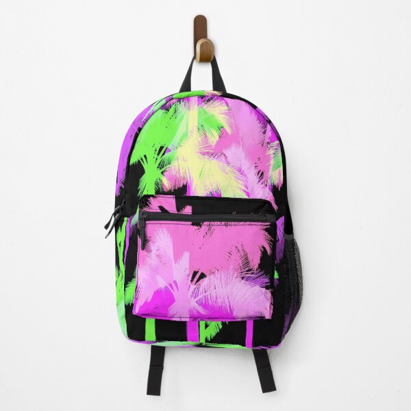 Item preview, Tropical Heat Wave Neon Hawaiian Palm Trees - Black designed and sold by DriveIndustries.