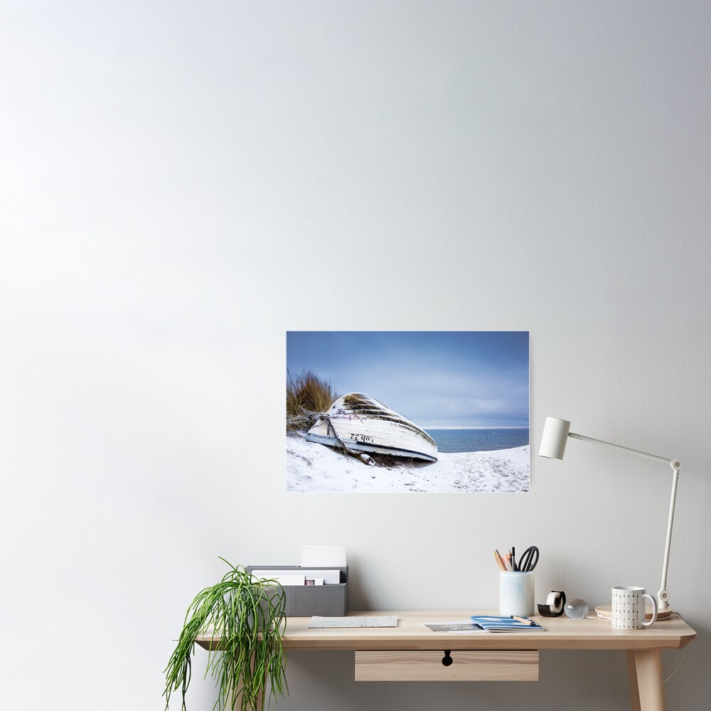 Beach Lubmin Winter Study Vii Poster By Novopics Redbubble