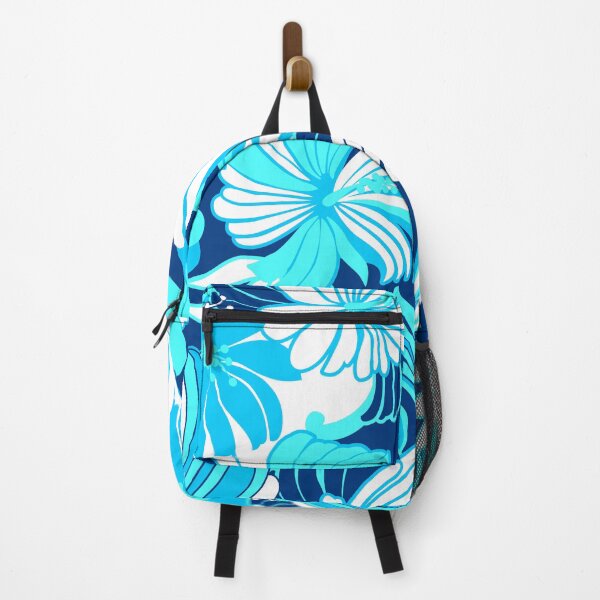 Item preview, Hibiscus Jungle Hawaiian Tropical Floral - Navy, Turq & Aqua designed and sold by DriveIndustries.