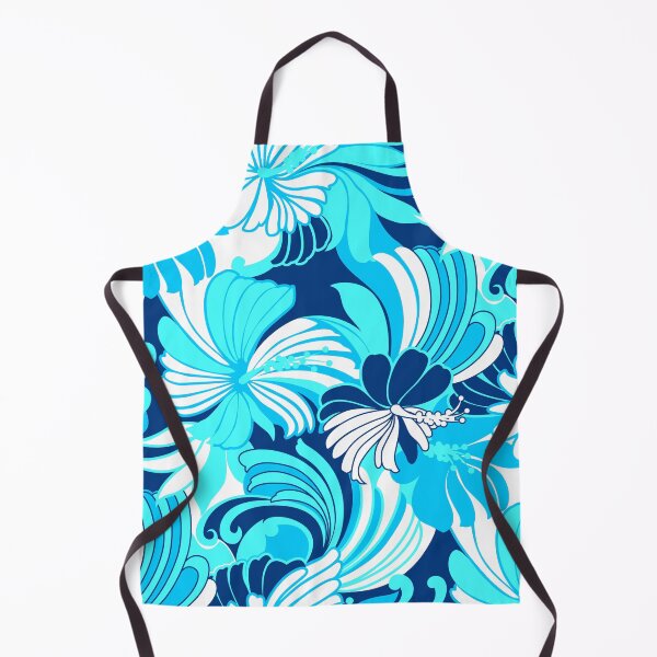 Item preview, Hibiscus Jungle Hawaiian Tropical Floral - Navy, Turq & Aqua designed and sold by DriveIndustries.
