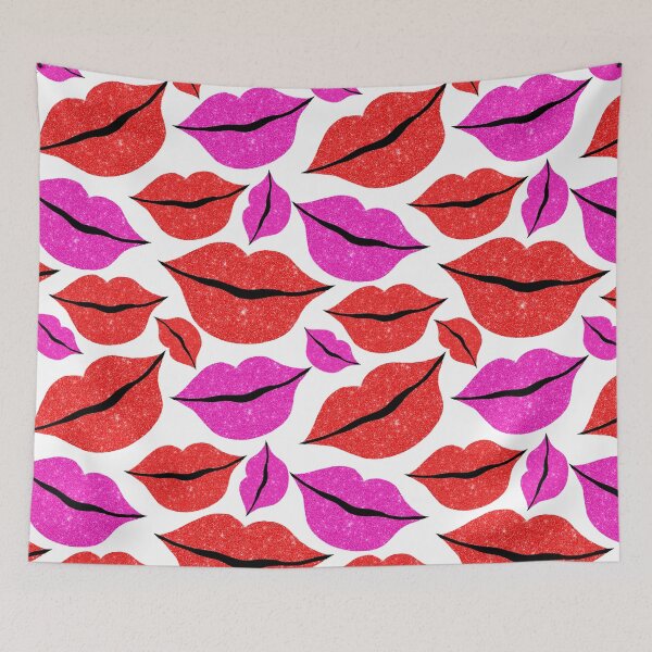 Item preview, Pink and Red Lips Pattern  designed and sold by Julie Erin Designs.