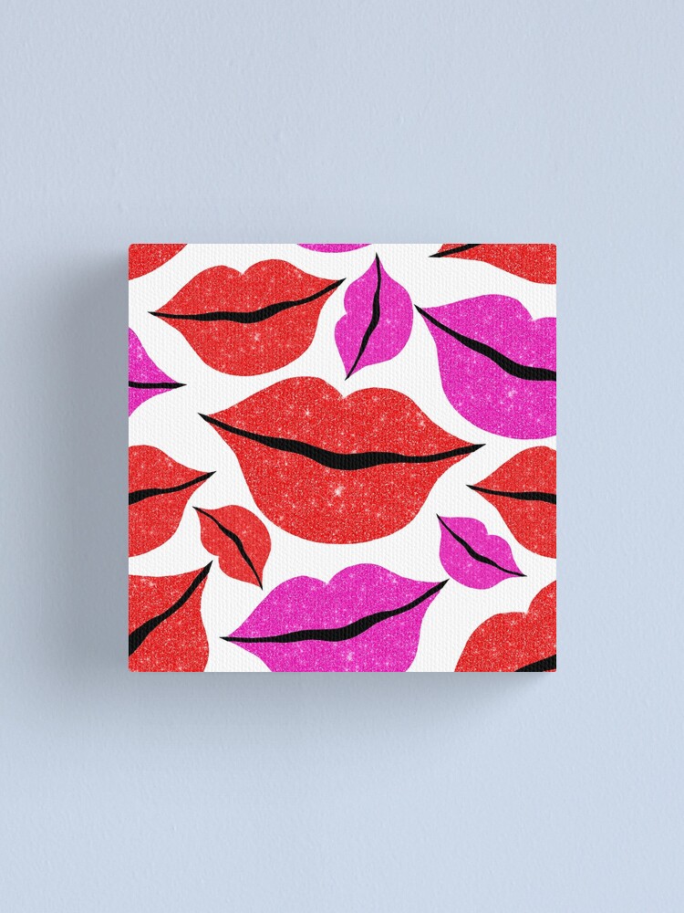 Designer Lips Canvas Wall Art 