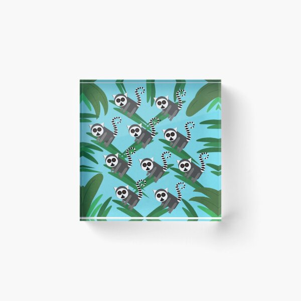 Item preview, Lemur Pattern Blue designed and sold by bunhuggerdesign.