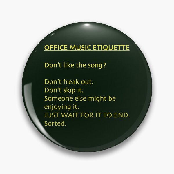 Item preview, Office Music Etiquette designed and sold by GaffaMondo.