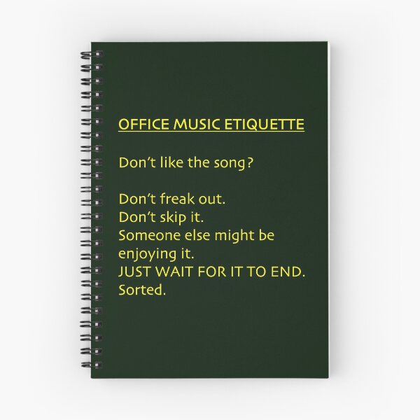 Item preview, Office Music Etiquette designed and sold by GaffaMondo.