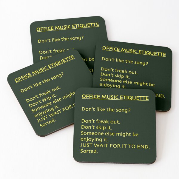Item preview, Office Music Etiquette designed and sold by GaffaMondo.