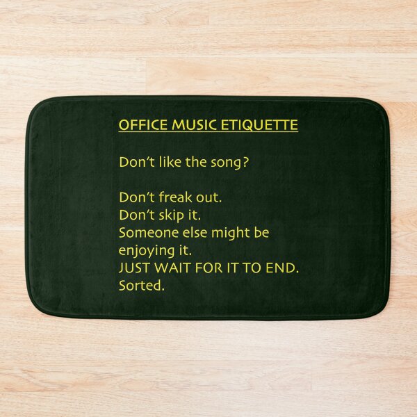 Item preview, Office Music Etiquette designed and sold by GaffaMondo.