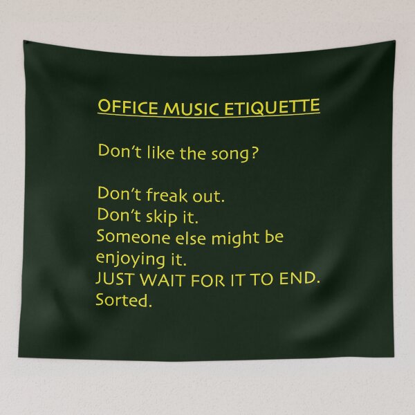Item preview, Office Music Etiquette designed and sold by GaffaMondo.