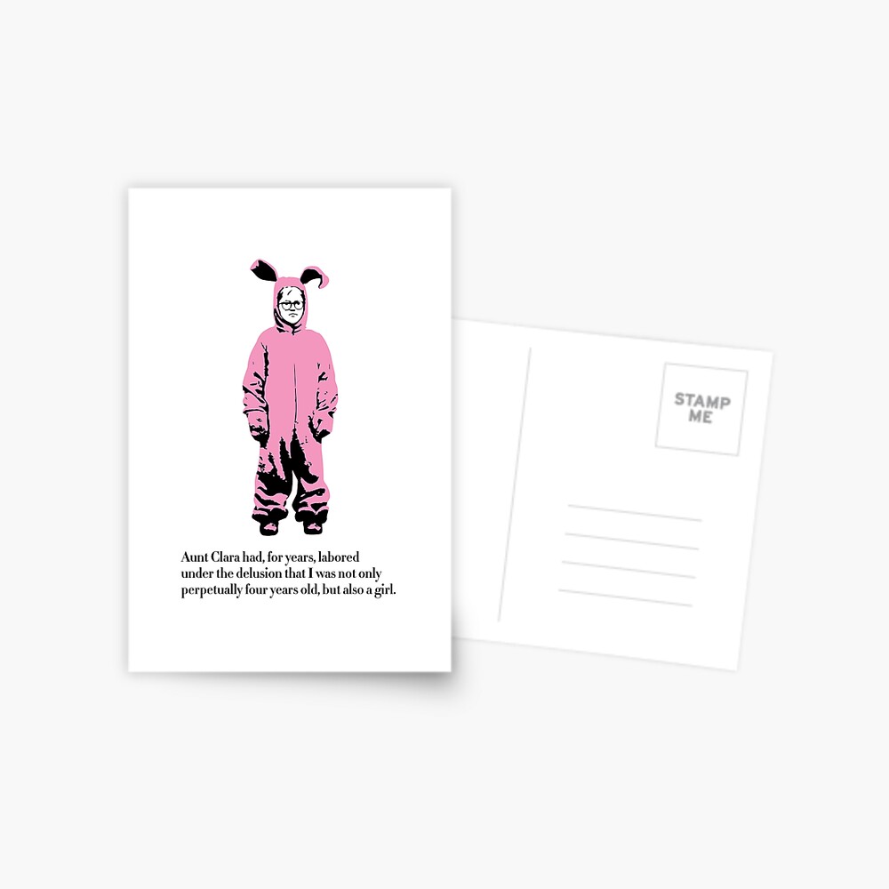 Christmas Story Bunny Suit Quote A Christmas Story - Pink Nightmare Ralphie Bunny Suit" Greeting Card By  Pixelparagon13 | Redbubble