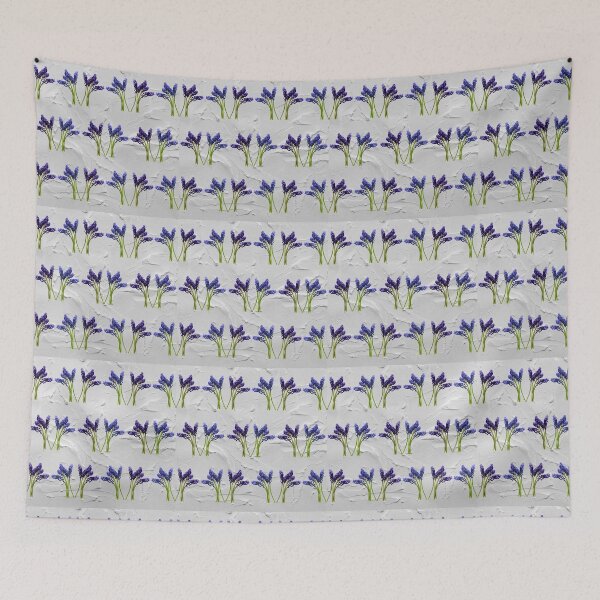 Item preview, Purple hyacinth painted purple florals designed and sold by patternsplus.