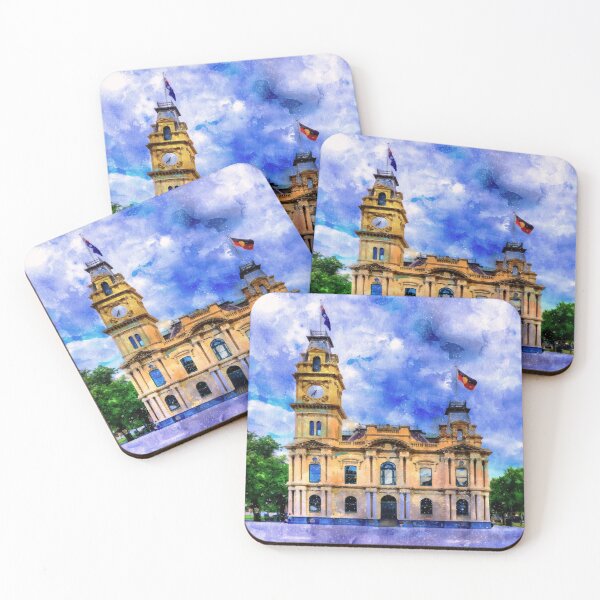 Item preview, Historic Town Hall Bendigo Watercolor designed and sold by Steven Jodoin.