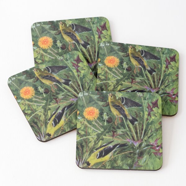 Item preview, Goldfinches and Dandelions designed and sold by fenneltea.