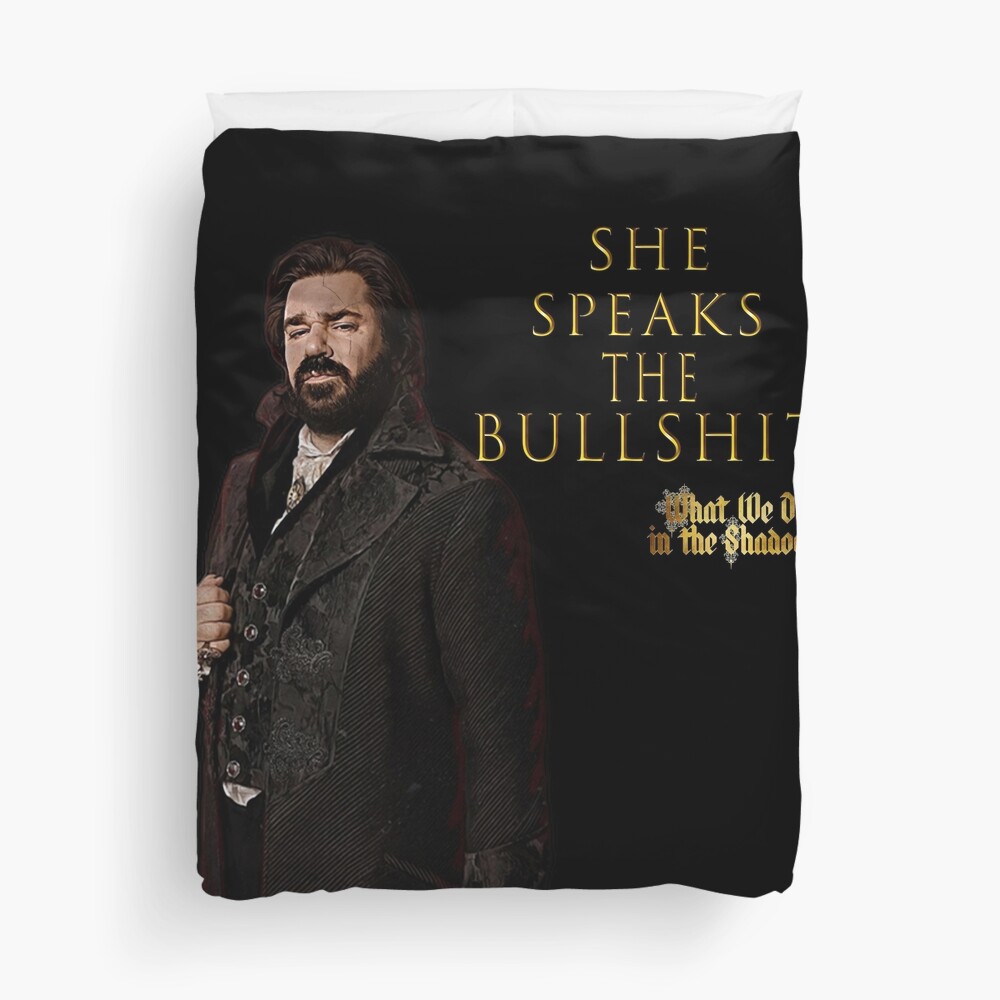 She speaks the bullshit - Laszlo Duvet Cover