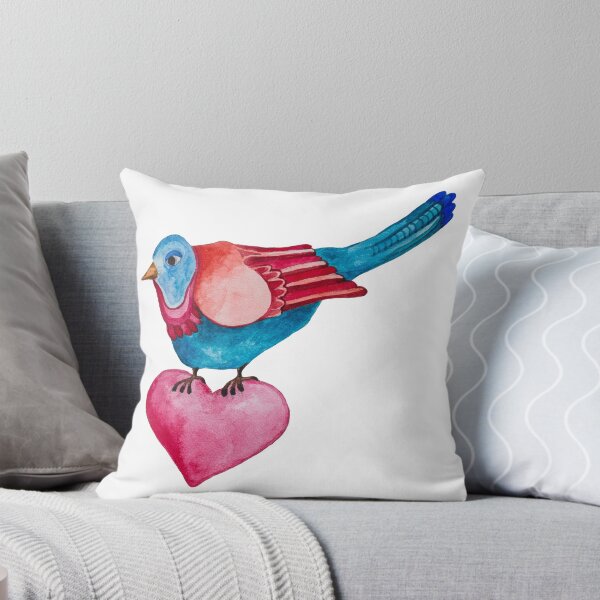 Item preview, Watercolor Bird on Heart designed and sold by LidiaP.