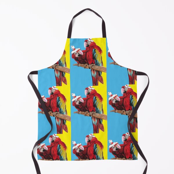Item preview, Christmas Macaw - Here Comes Santa Macaws! - on Blue and Yellow designed and sold by Sarah Rajkotwala.