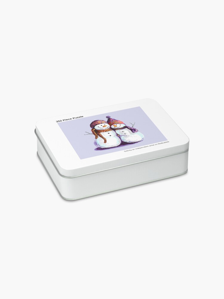 Alternate view of Happy Snowman Snuggles Jigsaw Puzzle