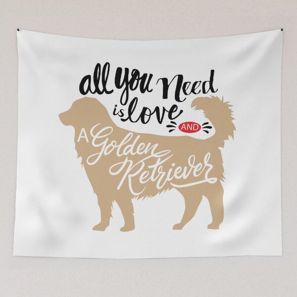 Item preview, Dog quote, All you need is love and a golden retriever designed and sold by 397HOUSE Your happy time.