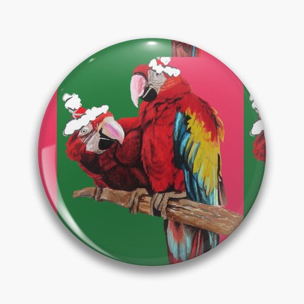 Item preview, Christmas Macaw - Here Comes Santa Macaws! - on Red and Green designed and sold by Sarah  Rajkotwala.