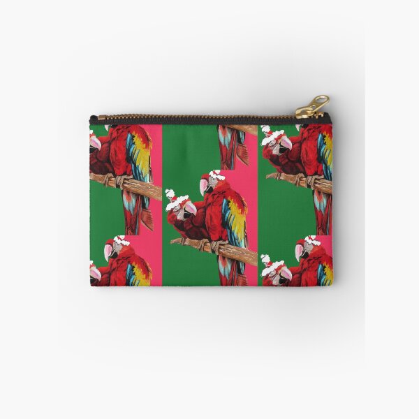 Item preview, Christmas Macaw - Here Comes Santa Macaws! - on Red and Green designed and sold by Sarah  Rajkotwala.