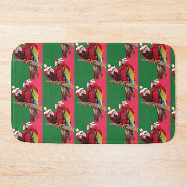 Item preview, Christmas Macaw - Here Comes Santa Macaws! - on Red and Green designed and sold by Sarah  Rajkotwala.