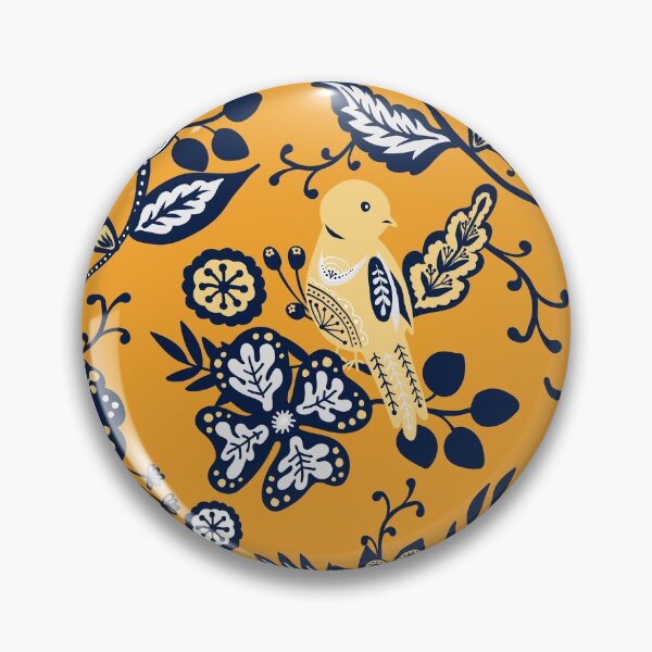 Item preview, Birds Garden - Mustard designed and sold by Beatitudes Design.