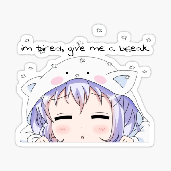 Premium Photo | Minimal Japanese Kawaii Sleepy Lazy Girl Chibi Anime Vector  Art Sticker with Clean Bold Line Cute