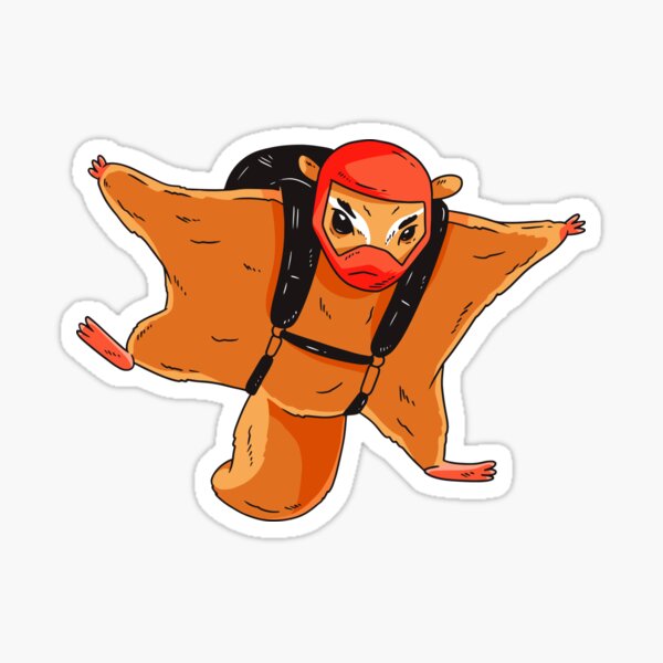 Aperçu de l'œuvre Écureuil volant créée et vendue par Cute and Funny Animal Art Designs.