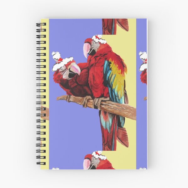 Item preview, Christmas Macaw - Here Comes Santa Macaws! - on Purple and Yellow designed and sold by Sarah  Rajkotwala.