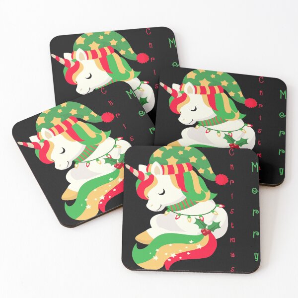 Item preview, Cute Christmas Unicorn - Feeling Magical but Stabby designed and sold by PupnkittyMania ⭐⭐⭐⭐⭐.
