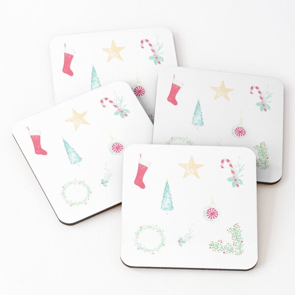 Item preview, Girly Christmas watercolor drawing designed and sold by frenchstylehome.