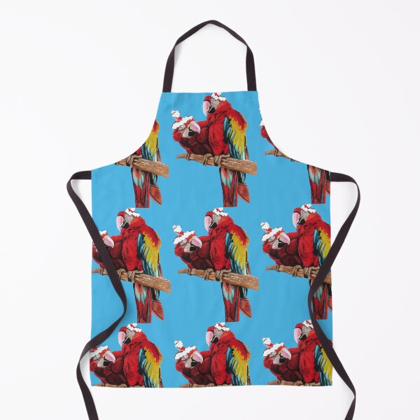 Item preview, Christmas Macaw - Here Comes Santa Macaws! - on Blue designed and sold by Sarah Rajkotwala.