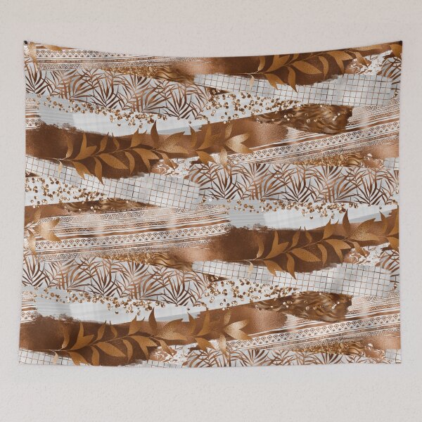 Item preview, Gold and White Autumn Print Gold  designed and sold by WOW TeesAndThings.