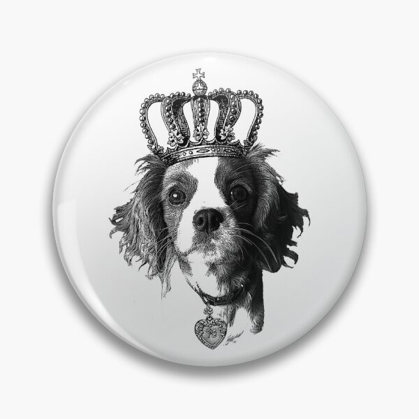 Item preview, Cavalier King Charles Spaniel, Wearing Crown and Heart Locket designed and sold by queen-consort.