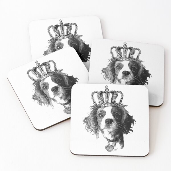 Item preview, Cavalier King Charles Spaniel, Wearing Crown and Heart Locket designed and sold by queen-consort.