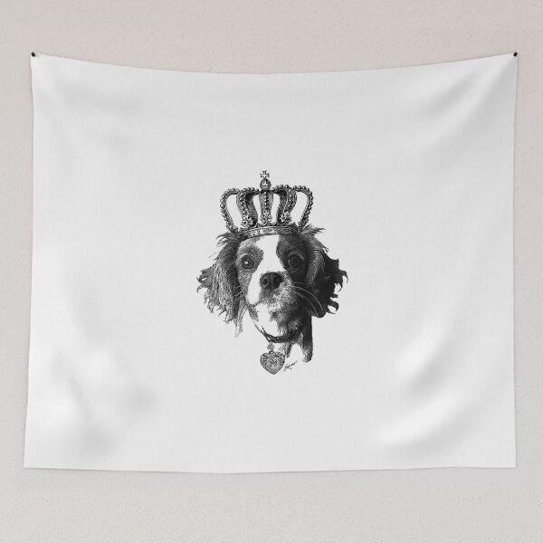 Item preview, Cavalier King Charles Spaniel, Wearing Crown and Heart Locket designed and sold by queen-consort.