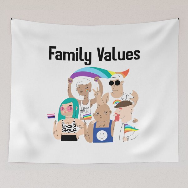 Item preview, Family Values - LGBTQ Pride Rainbow designed and sold by fabulouslygay.
