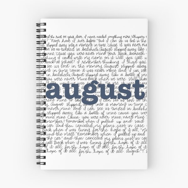 Item preview, August - full lyrics designed and sold by Erinmoran.